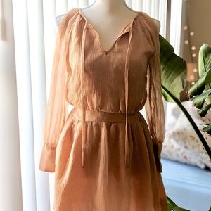 Soft peach color dress